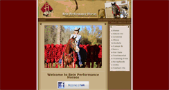 Desktop Screenshot of beinperformancehorses.com