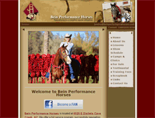 Tablet Screenshot of beinperformancehorses.com